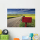 Mailbox On Country Road, Tiger Hills, Manitoba Wall Mural
