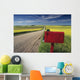 Mailbox On Country Road, Tiger Hills, Manitoba Wall Mural