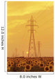 Electrical Towers And Sunflower Field, Winnipeg, Manitoba Wall Mural