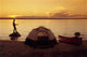 Camper Fishing, Little Limestone Lake, Manitoba Wall Mural