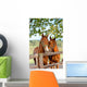 Two Horses in Paddock Wall Mural