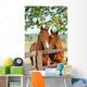 Two Horses in Paddock Wall Mural