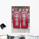 Pair Typical Red Phone Wall Mural