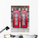 Pair Typical Red Phone Wall Mural