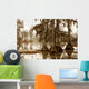 misty morning in the swamp Wall Mural