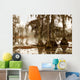 misty morning in the swamp Wall Mural