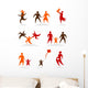 Collection of abstract people logos - family theme Wall Decal