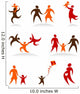 Collection of abstract people logos - family theme Wall Decal