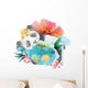 Sleeping Floral Panda Bear Wall Decal