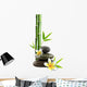 Frangipani Flowers Pebbles Zen Bamboo Wall Decal