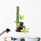 Frangipani Flowers Pebbles Zen Bamboo Wall Decal