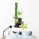 Frangipani Flowers Pebbles Zen Bamboo Wall Decal
