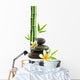Frangipani Flowers Pebbles Zen Bamboo Wall Decal