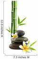 Frangipani Flowers Pebbles Zen Bamboo Wall Decal