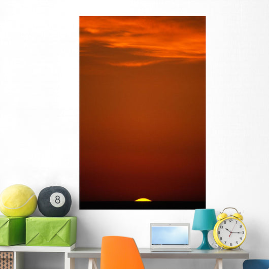 Sunset Over Pacific Ocean, British Columbia Wall Mural