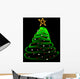 Light Christmas Tree Wall Mural