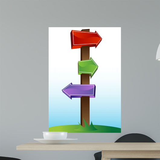 Crossroads Sign Wall Mural