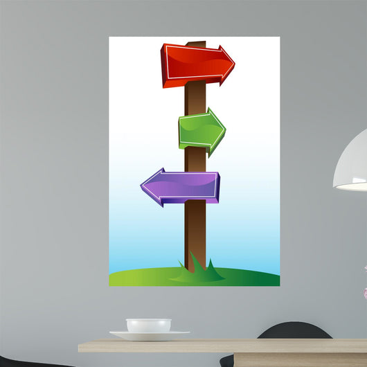Crossroads Sign Wall Mural