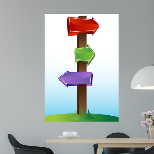 Crossroads Sign Wall Mural