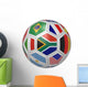 Soccer ball with South African flag in the front Wall Decal