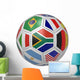 Soccer ball with South African flag in the front Wall Decal