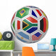 Soccer ball with South African flag in the front Wall Decal