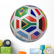 Soccer ball with South African flag in the front Wall Decal