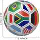 Soccer ball with South African flag in the front Wall Decal