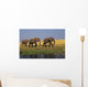 African Elephants, Lake Kariba, Matusadona National Park, Zimbabwe Wall Mural