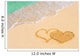 Drawing connected hearts on beach Wall Mural