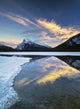Second Vermilion Lake And Mount Rundle, Banff National Park, Alberta Wall Mural