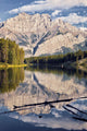 Johnson Lake And Cascade Mountain, Banff National Park, Alberta Wall Mural