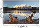 Muskoka Chairs In Front Of Mt Rundle And Two Jack Lake Wall Mural