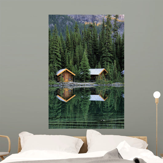 Cabins In Yoho National Park, Lake O'hara, British Columbia Wall Mural