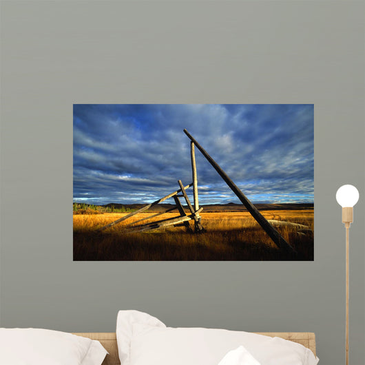 Old Homestead Near Pelly Crossing, Yukon Wall Mural