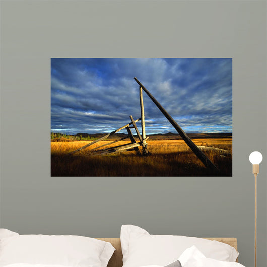 Old Homestead Near Pelly Crossing, Yukon Wall Mural