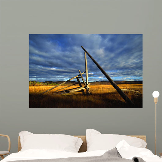 Old Homestead Near Pelly Crossing, Yukon Wall Mural