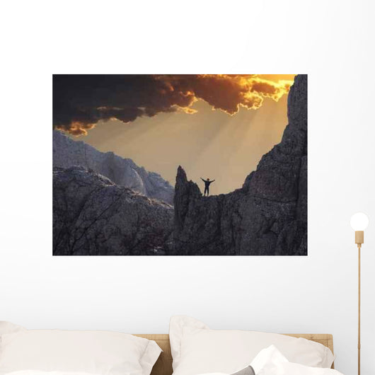 Happiness Climber Sunset Wall Decal