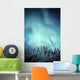 Northern Lights Over Snow Covered Trees, Along Dempster Highway, Yukon Wall Mural