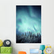 Northern Lights Over Snow Covered Trees, Along Dempster Highway, Yukon Wall Mural