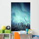 Northern Lights Over Snow Covered Trees, Along Dempster Highway, Yukon Wall Mural