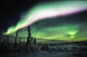 Multi Coloured Aurora, Eagle Plains, Yukon Wall Mural