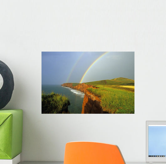 Rainbow, Cap Herrise, Magdalen Islands, Quebec Wall Mural