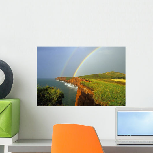 Rainbow, Cap Herrise, Magdalen Islands, Quebec Wall Mural