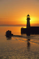 Sunrise, Harbour Lighthouse, Grand Bank, Newfoundland Wall Mural