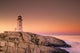Dawn At Peggys Cove Lighthouse, Halifax County, Nova Scotia Wall Mural