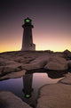 Lighthouse At Dawn, Peggys Cove, Halifax County Nova Scotia Wall Mural