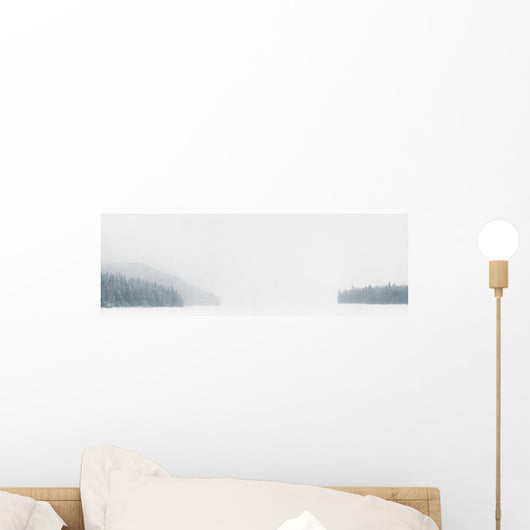 Snowstorm, Maligne Lake, Jasper National Park, Alberta Canada Wall Mural