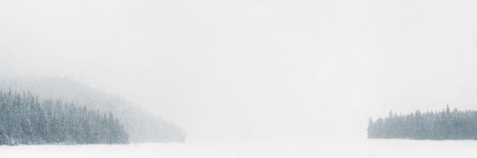Snowstorm, Maligne Lake, Jasper National Park, Alberta Canada Wall Mural