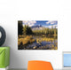 Bow River And Castle Mountain, Banff National Park, Alberta Canada Wall Mural